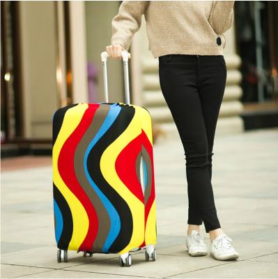 China Custom Elastic Fabric Travel Suitcase Material Washable Dust Cover for sale