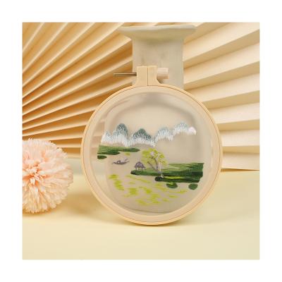 China Decorate Diy Transparent Hand Embroidery Embroidery Thread Bundle Needle And Thread Material Set for sale