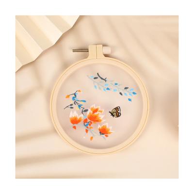 China Decorate DIY Transparent Homemade Gift European Mesh Embroidery Material Package New Embroidery Gift for sale