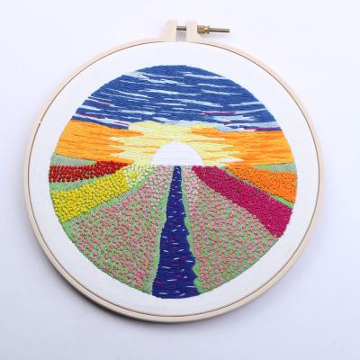 China New DIY Hand Embroidery Materials Packing Hand-embroidered Plant and Landscape Designs for sale