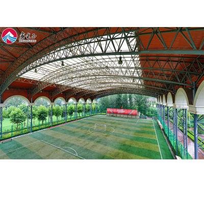 China Prefab Steel Workshop Space Frame Construction Hall Steel Frame Structure Gymnasium Roof Steel Stadium For Sports for sale