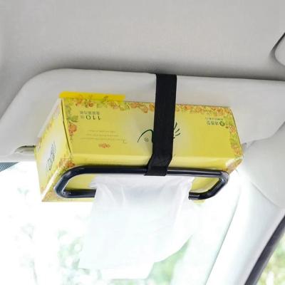 China Car Fashion Interior Accessories Tissue Holder Box Towel Sunshade Universal Auto Backseat Clip Holder Storage Clip Hy0018200 for sale