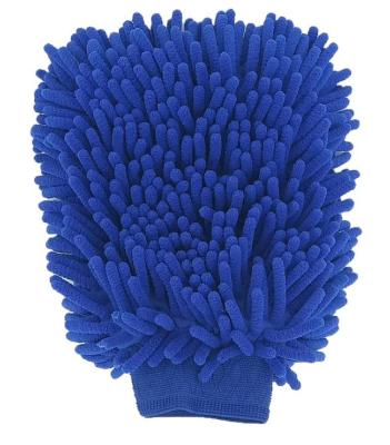 China Cheapest Factory Super Fast Dry Microfiber Car Wash Cleaning Chenille Glove Eco-friendly In Stock for sale