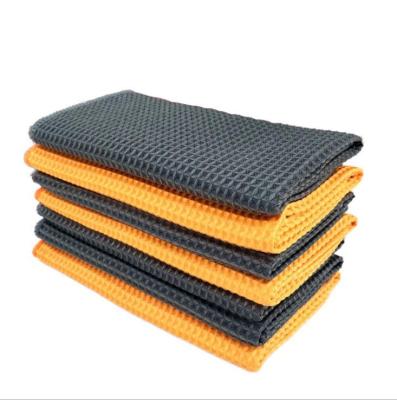 China China Supplier Microfiber Viable Waffle Quick Dry Towel For Car Cleaning for sale