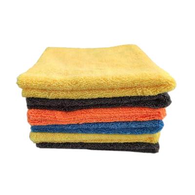 China 400gsm 16*16inch Long Towel Pile Plush Microfiber Wash Station QUICK DRY Wholesale Edgeless Detailing Short Towel for sale