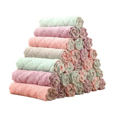 China Microfiber QUICK DRY Towel Kitchen Absorbent Cleaning Cloths Dish Towel Rag for sale