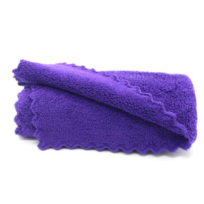 China Viable Custom Manufacture Microfiber Coral Fleece Cleaning Rags Dish Cloth Kitchen Towel for sale