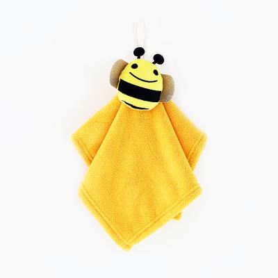 China Multipurpose Viable Custom Made Cheap Kitchen Clean Towel Coral Fleece Microfiber Hand Hanging for sale