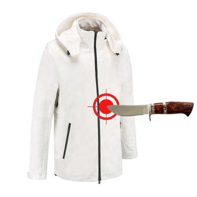 China Anti-Cut Sturdyarmor Daily Wear Breathable Hide Combat Sure Knife Stabbing Safety White Protection Cut Resistant Stab Proof Jacket for sale