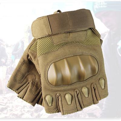 China Multifunctional Gujia Hand Combat Knuckle Hard Outdoor Men's Army Tactical Gloves Police Equipment Custom Fingerless Military Security Half Finger for sale