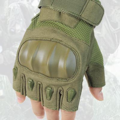 China Gujia Multifunctional Hard Knuckle Motorcycle Outdoor Camping Shooting Hunting Airsoft Paintable Military Half Finger Fingerless Tactical Gloves for sale