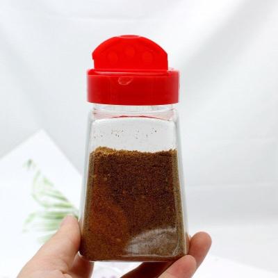 China New Design Food 4 Ounce Square Plastic Empty Spice Jars Packaging Bottle Shaker With Label for sale