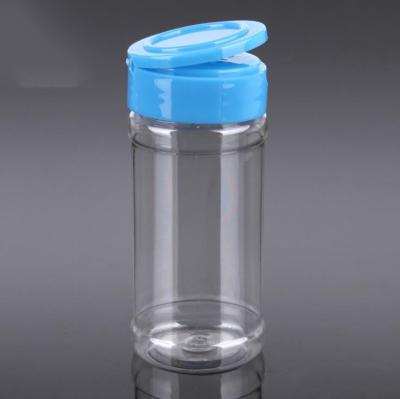 China Plastic Food PET Spice Jar Shaker Salt And Pepper Containers 100ml Seasoning Bottle for sale