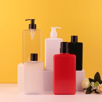 China Cosmetic Custom Shape Empty Luxury Shampoo Bottle 400ml With Lotion Pump for sale