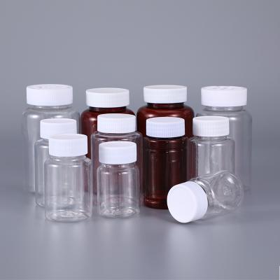 China Hot Selling 150ml Empty PET Medicine Pill Bottle Plastic Capsule Container With Screw Cap for sale