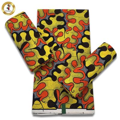 China Anti-Static Modern Style African Wax Prints Ankara Pattern Wax Fabric 100% Cotton Cloth Batik Fabric for sale