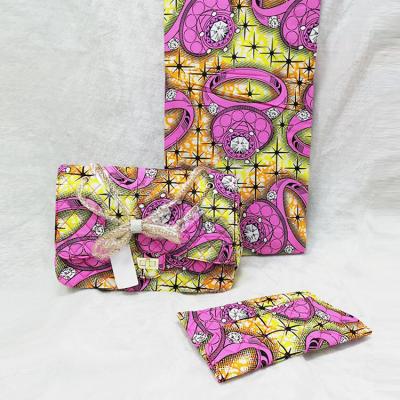 China Fashion Custom African Design Print Wax Fabric Sandwich Bag Specially for sale