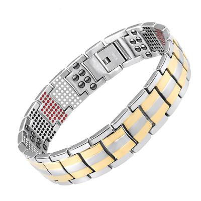 China Titanium High Quality 4 In 1 Germanium Titanium Magnetic Bracelet For Men for sale