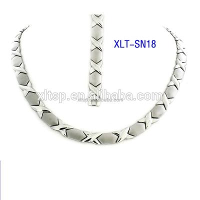 China Hot Sales Titanium 4 In 1 Titanium Elements Magnetic Energy Bracelet Necklace Jewelry Set for sale