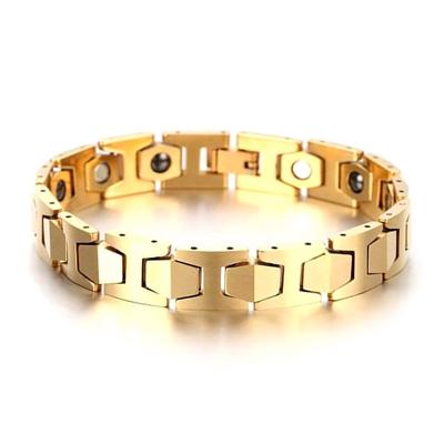 China Gold Color Mens Tungsten Bracelet Casual / Sporty Germanium Bracelet for sale