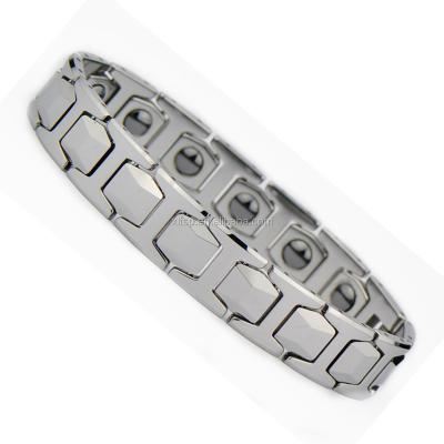 China Hot Sales Korea TUNGSTEN Bio Stainless Steel Men Magnetic Bracelet for sale