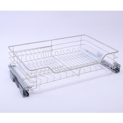 China Sustainable High Grade Shining Liquid Stainless Wire Mesh Steel Pull-out Basket for sale