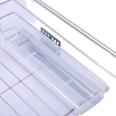 China Sustainable Stainless steel basket buffer damping kitchen cabinet basket drawer type double-layer storage cupboard for sale