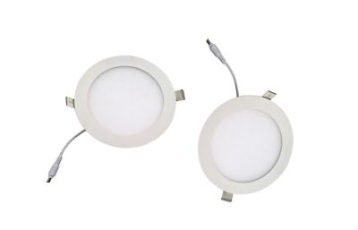 China White 6W Recessed Round LED Panel Lights With High Lumen / Constant Current Driver for sale