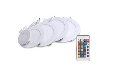 China Round Embedded RGB LED Panel Light 12W / 18W / 25W Ra80 CE ROHS Approved for sale