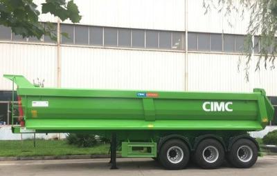 China CIMC 25 M³  Dump Truck Trailer U Silo Shape Pull Behind Dual Air Brake System for sale