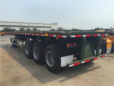 China 20ft 40ft 45ft Flatbed Container Trailer Gooseneck Air Bag Suspenison for sale