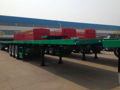 China CIMC 40 Tons Cargo Flatbed Container Trailer Small Commercial Tri - Axle for sale