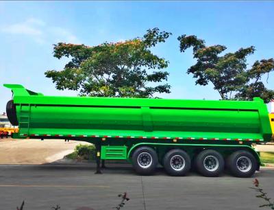 China 45CBM Dump Truck Trailer Air Bag Suspension Type Hydraulic Lifting 4 Axles for sale