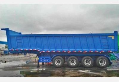 China CIMC Tipping Trailer 50 Tons , 4 Axles 16 Wheels Dump Truck Trailer for sale