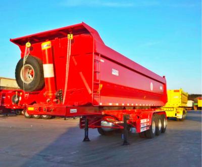 China CIMC Tandem Dump Trailer Truck Deforming Resistance With HOWO Truck Head for sale