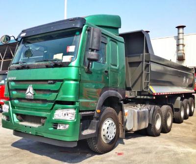 China Qingdao CIMC U Shape Tipper Trailer , Dump Truck Trailer 50 Tons HOWO Tractor Head for sale