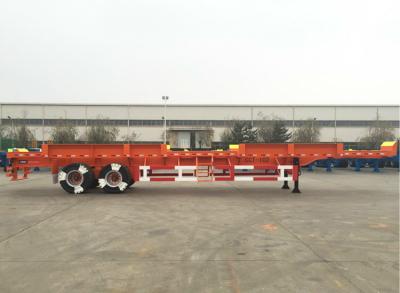 China CIMC Truck Dual Axle Flatbed Trailer ABS System Axle For Port Yard for sale