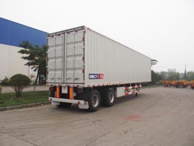 China Dry Van Container Carrier Trailer Rear Double Door With Container Lock for sale