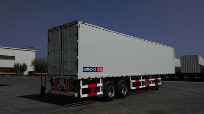 China CIMC Enclosed Dry Van Trailer , 8 Wheels Light Bulk Cargo Van Trailer for sale