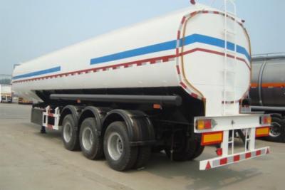 China Ellipse Shape Gasoline Diesel Tank Trailer Mechanical Suspension Type for sale