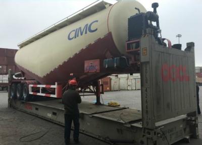 China High Strength Cement Tanker Trailer Durable Cement Bulk Carrier 2 Manhole for sale