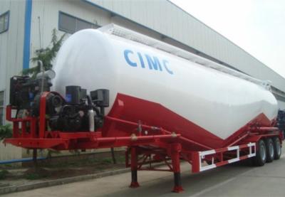 China Diesel Engine Cement Bulker Trailer Optional Color With 8m3 Air Compressor for sale