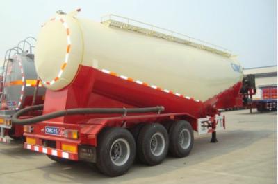 China Concrete Cement Tanker Trailer Dry Bulk Cement Trailers With 2 Compartments for sale