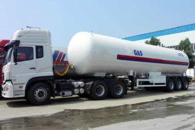 China ASME Standard LPG Tank Trailer 3 Axles 58CBM 24 Tons Transport Capacity for sale