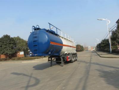 China 32cbm Hydrochloric Acid Liquid Tank Trailers 37 Tons Inner Lining Plastic for sale