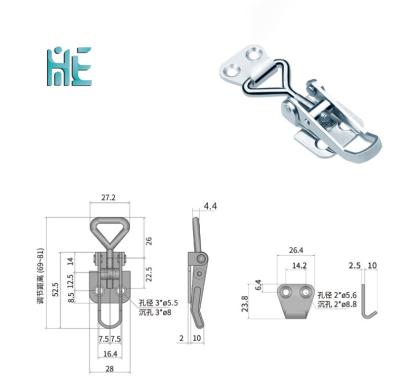 China Factory Flange Toggle Clip Steel Adjustable Quick Release Flange Toggle Directly Holding Metal Suction Latch Clasp Lock Hand Tool For Welding for sale