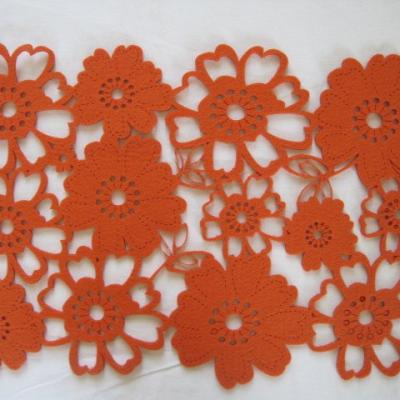 China Other Newest Style Felt Drink Coaster Color Felt Felt Flower Laser Cut Felt Coaster for sale