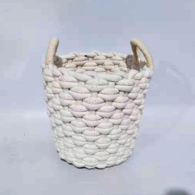 China Europe Sustainable Single Cotton Rope Stroge Basket for sale