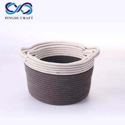 China Sustainable New Design Multifunctional Sale Cotton Rope Basket Models Free for sale