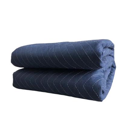 China PORTABLE Selling high quality furniture moving blanket Heavy duty moving blanket Blue black moving blanket for sale